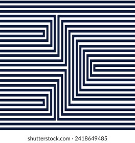 Pfeilillusion mit horizontalen Linien
