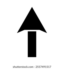 Arrow illustrated on white background