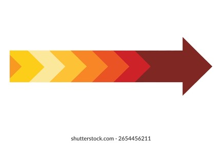 Arrow illustrates a forward direction through a warm orange gradient. Isolated on a transparent background for versatile design applications. - Powered by Shutterstock - Get 15% off with code: PIKWIZARD15