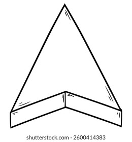 arrow illustration hand drawn outline vector