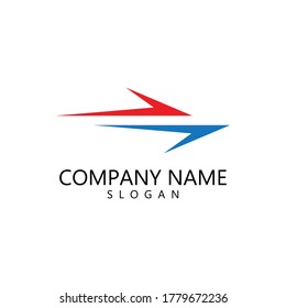 Arrow illustration logo vector template