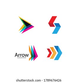 Arrow illustration logo vector template