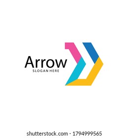 Arrow illustration logo vector template