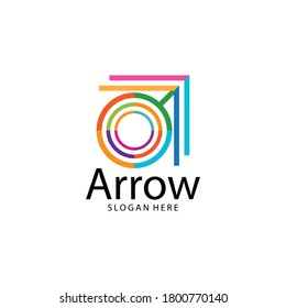 Arrow illustration logo vector template