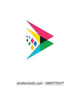 Arrow illustration logo vector template