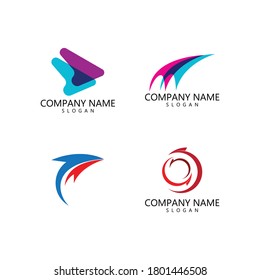 Arrow illustration logo vector template