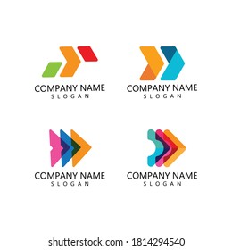 Plantilla vectorial de logotipo de ilustración de flecha