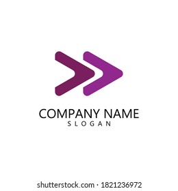Plantilla vectorial de logotipo de ilustración de flecha