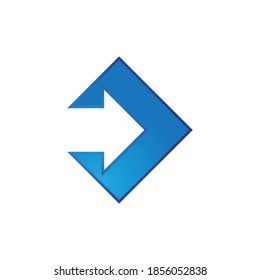 Plantilla vectorial de logotipo de ilustración de flecha