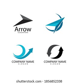 Plantilla vectorial de logotipo de ilustración de flecha