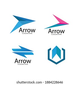 Arrow illustration logo vector template