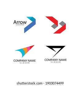 Arrow illustration logo vector template