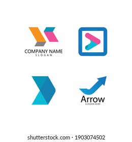 Plantilla vectorial de logotipo de ilustración de flecha