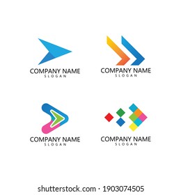 Arrow illustration logo vector template