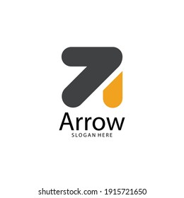 Arrow illustration logo vector template