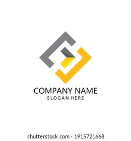 Plantilla vectorial de logotipo de ilustración de flecha