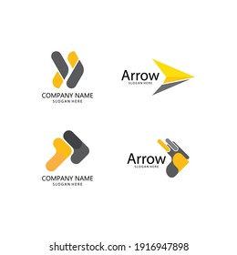 Arrow illustration logo vector template