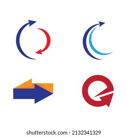 Plantilla vectorial de logotipo de ilustración de flecha