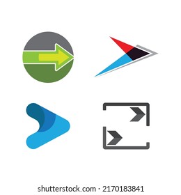 Arrow illustration logo vector template