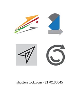Arrow illustration logo vector template