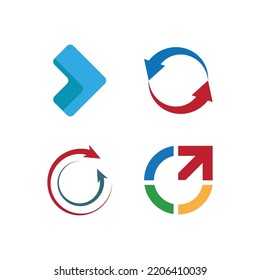Arrow illustration logo vector template