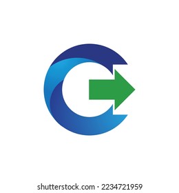 Arrow illustration logo vector template