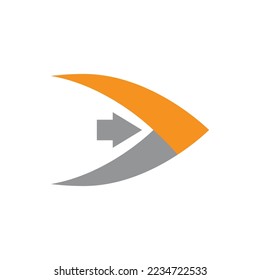 Arrow illustration logo vector template