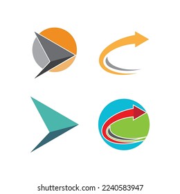 Arrow illustration logo vector template