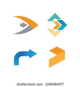 Arrow illustration logo vector template