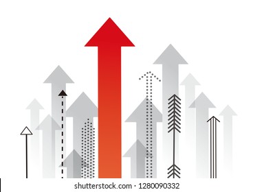 It is an arrow illustration that pierces through many arrows.