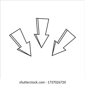 arrow. illustration for web and mobile design.