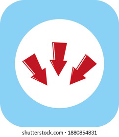Pfeil. Illustration für Web- und Mobile-Design.