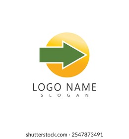 Plantilla de Vector de icono de logotipo de ilustración de flecha