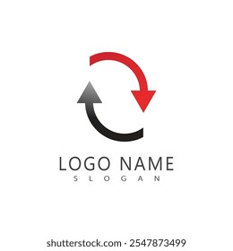 Plantilla de Vector de icono de logotipo de ilustración de flecha