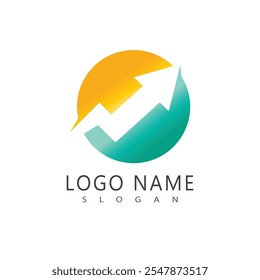 Plantilla de Vector de icono de logotipo de ilustración de flecha