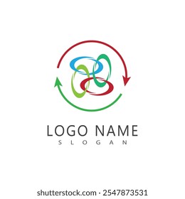 Pfeilgrafik Logo-Symbol, Vektorvorlage