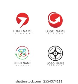 Arrow ilustration logo icon vector template