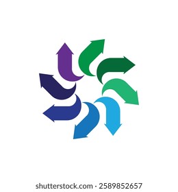 Arrow ilustration logo icon vector template