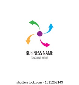 ARROW ILUSTRATION LOGO VECTOR TEMPLATE