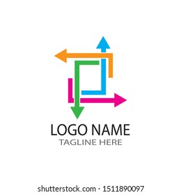 ARROW ILUSTRATION LOGO VECTOR TEMPLATE