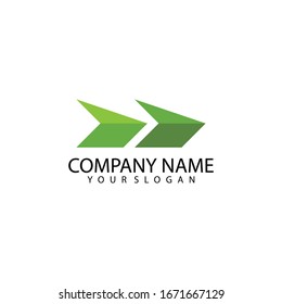 Plantilla vectorial del logotipo de ilustración de flecha