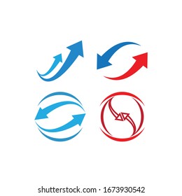 Arrow ilustration logo vector template