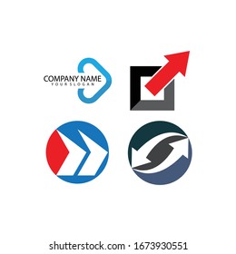 Arrow ilustration logo vector template