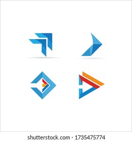 Arrow ilustration logo vector template
