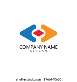 Arrow ilustration logo vector template