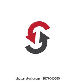 Plantilla vectorial del logotipo de la ilustración de flecha