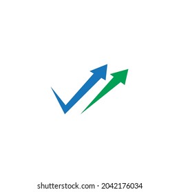 Plantilla vectorial del logotipo de la ilustración de flecha