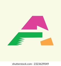 Arrow incorporated with letter a