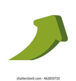 arrow up increase green direction infographic icon. Isolated and flat illustration. Vector graphic