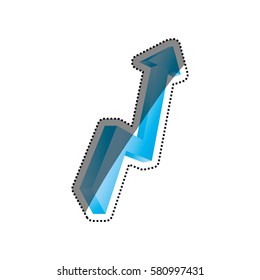 arrow up increase icon vector illustration graphic design